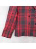 Saville Plaid Red Blue Blazer Size 4 - photo 5