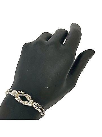 Tiffany & Co. TIFFANY&Co. Tiffany Double Rope Knot Bracelet, Sterling Silver 925 Chain Accessory, 31367 (view 2)