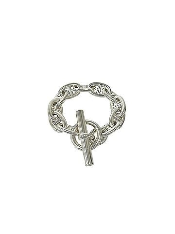 Hermès HERMES Chaine d'Ancre TGM Bracelet, 11 links, Sterling Silver 925, Chain Accessory, Silver, 39070 (view 1)