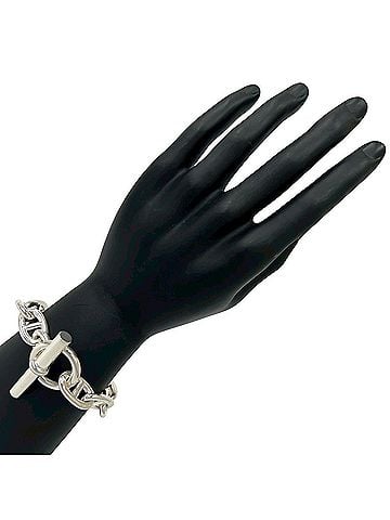 Hermès HERMES Chaine d'Ancre TGM Bracelet, 11 links, Sterling Silver 925, Chain Accessory, Silver, 39070 (view 2)