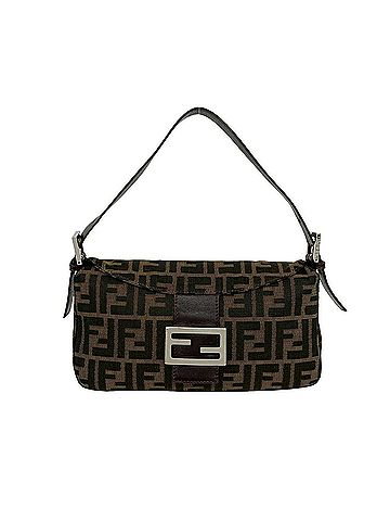 Fendi FENDI Vintage Zucca FF Pattern Canvas Leather Semi-One Shoulder Bag Brown Black 41604 (view 1)