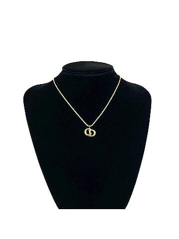 Christian Dior Christian Dior CD Logo Motif GP Chain Necklace, Gold, Accessory 701-2 (view 2)