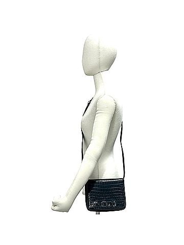 Salvatore Ferragamo Salvatore Ferragamo Vintage Gancini Hardware Leather Mini Shoulder Bag Navy 97894 (view 2)