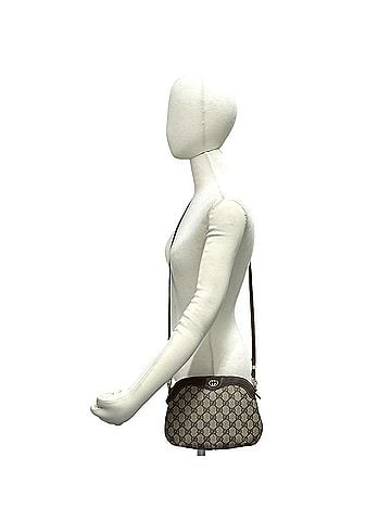 Gucci GUCCI Vintage GG Logo Leather Mini Shoulder Bag/Pouch (Brown, 33201) (view 2)