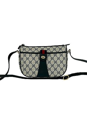 Gucci GUCCI (Old Gucci) Sherry Line GG Logo Pattern Leather Shoulder Bag/Pouch, Navy, 79584 (view 1)