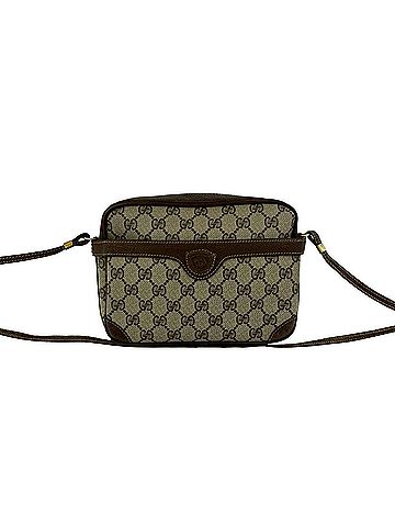 Gucci GUCCI Vintage GG Logo Leather Mini Shoulder Bag/Pouch (Brown) - Item No. 17067 (view 1)