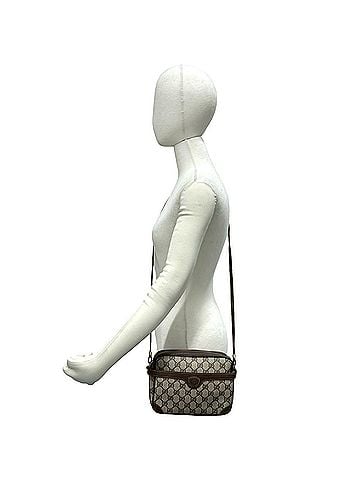 Gucci GUCCI Vintage GG Logo Leather Mini Shoulder Bag/Pouch (Brown) - Item No. 17067 (view 2)