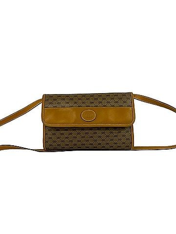 Gucci GUCCI Vintage Micro GG Logo Leather Mini Shoulder Bag/Pouch (Brown, 78354) (view 1)