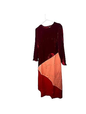 Tuckernuck Colorblock Velvet Midi Dress Cocktail Dress (view 1)