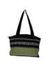 Unlabeled 100% Cotton Aztec Or Tribal Print Black Green Tote One size - photo 1