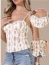 Edikted Floral Pink White Tank Top Size XS - photo 6