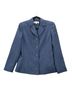 Suit Studio 100% Polyester Houndstooth Blue Blazer Size 6 - photo 1