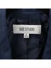 Suit Studio 100% Polyester Houndstooth Blue Blazer Size 6 - photo 5