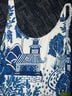 Farm Floral Blue White Green Multi Color Romper Size S - photo 4
