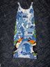 Farm Floral Blue White Green Multi Color Romper Size S - photo 6