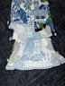 Farm Floral Blue White Green Multi Color Romper Size S - photo 8