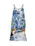Farm Floral Blue White Green Multi Color Romper Size S - photo 2