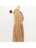 DÔEN 100% Viscose 100% Silk Floral Tan Casual Dress Size S - photo 8