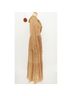 DÔEN 100% Viscose 100% Silk Floral Tan Casual Dress Size S - photo 4