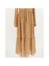 DÔEN 100% Viscose 100% Silk Floral Tan Casual Dress Size S - photo 10