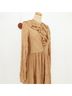 DÔEN 100% Viscose 100% Silk Floral Tan Casual Dress Size S - photo 13