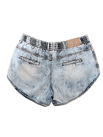 One Teaspoon Runner Elasticated Denim Shorts (view 2)