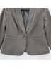 Worthington 86% Polyester 33% Rayon 2% Spandex 100% Polyester Stripes Brown Blazer Size S - photo 4