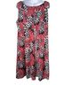 Perceptions Floral Red Black White Casual Dress Size 1X - photo 2