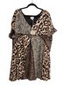 Bibi Animal Print Tan Black Casual Dress Size M - photo 1