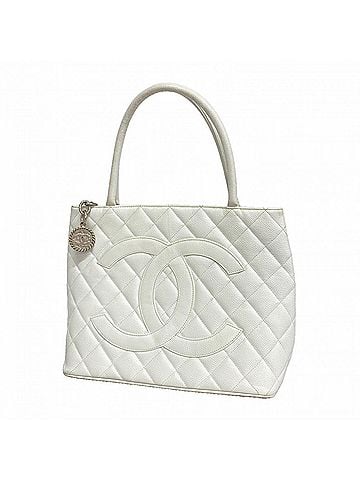 Chanel Chanel Tote Bag, Reissue Tote, Caviar Leather, White, Women's (view 1)