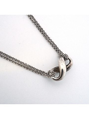 Tiffany & Co. Tiffany & Co. Infinity Double Chain Necklace, Sterling Silver 925, Women's (view 2)