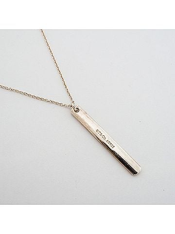 Tiffany & Co. Tiffany & Co. 1837 Narrow Bar Necklace, Sterling Silver 925, Women's (view 2)