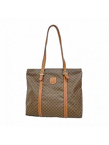 Céline Celine Macadam Tote Bag, Brown, Women's (view 1)