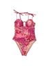 Cupshe Floral Pink Orange One Piece Swimsuit Size M - photo 1