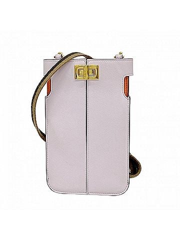 Fendi Fendi Peekaboo Leather Phone Case, Purple, Women's (view 1)