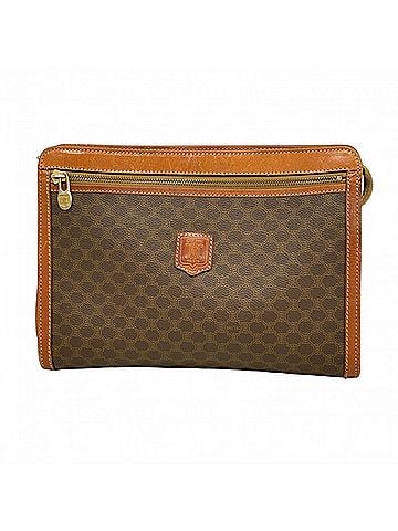 Céline Celine Macadam Clutch Bag, Brown, Women's (view 1)