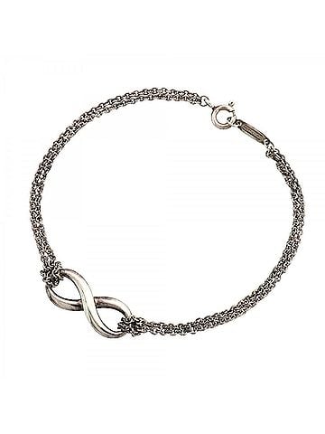 Tiffany & Co. Tiffany & Co. Infinity Double Chain Bracelet, Sterling Silver 925, Women's (view 1)