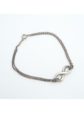 Tiffany & Co. Tiffany & Co. Infinity Double Chain Bracelet, Sterling Silver 925, Women's (view 2)
