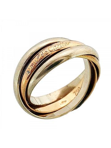 Cartier Cartier Trinity Ring, 5-Row Small Model, 18K Yellow Gold (KYG), White (18KWG), Pink (18KPG), Size #54, Ladies' Ring (view 1)