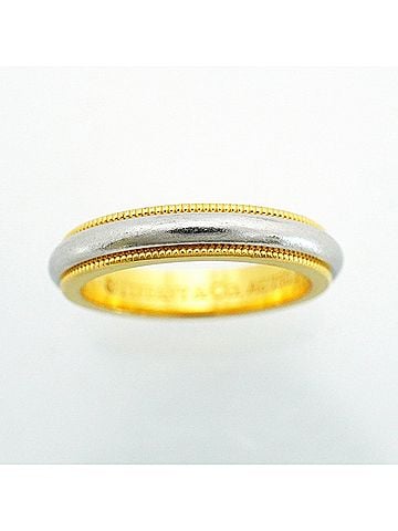 Tiffany & Co. Tiffany & Co. Milgrain Ring, 18K Yellow Gold (KYG), Platinum (Pt950), Women's (view 2)