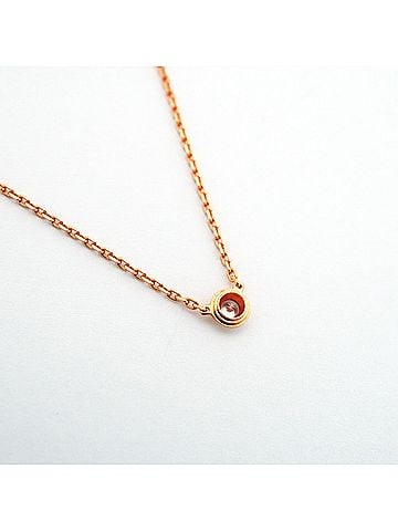 Cartier Cartier Damour XS Necklace, 1PD, 18KPG Pink Gold, Diamond, Women's (view 2)