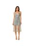 Self-Portrait Floral Gray Gold Blue Cocktail Dress Size 2 - photo 1