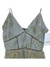 Self-Portrait Floral Gray Gold Blue Cocktail Dress Size 2 - photo 5
