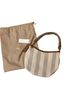 Mode 100% Canvas Stripes White Brown Hobo One size - photo 1