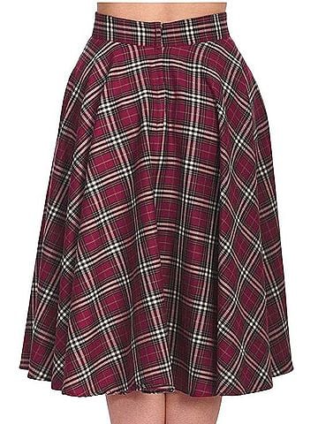 Banned Retro Winter Check Swing Skirt Casual Skirt (view 2)