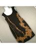 Escada 65% Polyester 28% Silk 7% Viscose 100% Cupro Black Gold Cocktail Dress Size 10 - photo 6