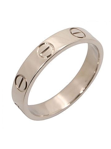 Cartier Cartier Mini Love Ring, 18K White Gold (18KWG), Women's, Silver Tone, B4085149 (view 1)