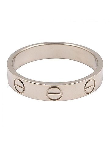 Cartier Cartier Mini Love Ring, 18K White Gold (18KWG), Women's, Silver Tone, B4085149 (view 2)