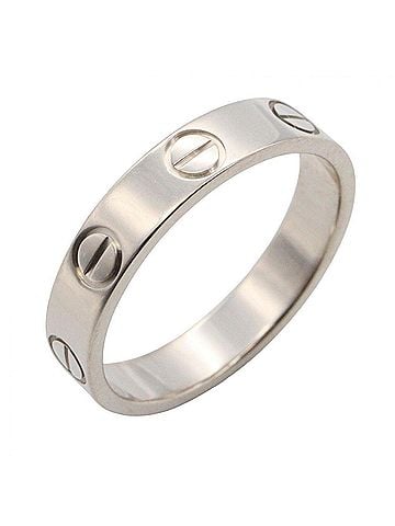 Cartier Cartier Mini Love Ring, 18K White Gold (18KWG), Silver Tone, for Men and Women, B4085148 (view 1)