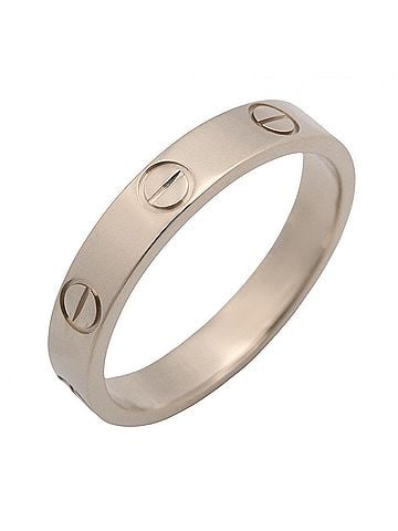Cartier Cartier Mini Love Ring, 18K White Gold (18KWG), Silver Tone, B4085100 (Men's/Women's) (view 1)